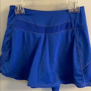 Ladies athletic skirt with built-in shorts